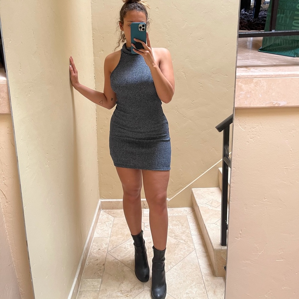 Topshop Turtleneck Bodycon Dress